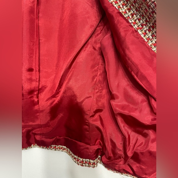 ALFANI Petite Ladies Linen Blend Suit Jacket Poppy Multi Size 10P - Picture 5 of 10